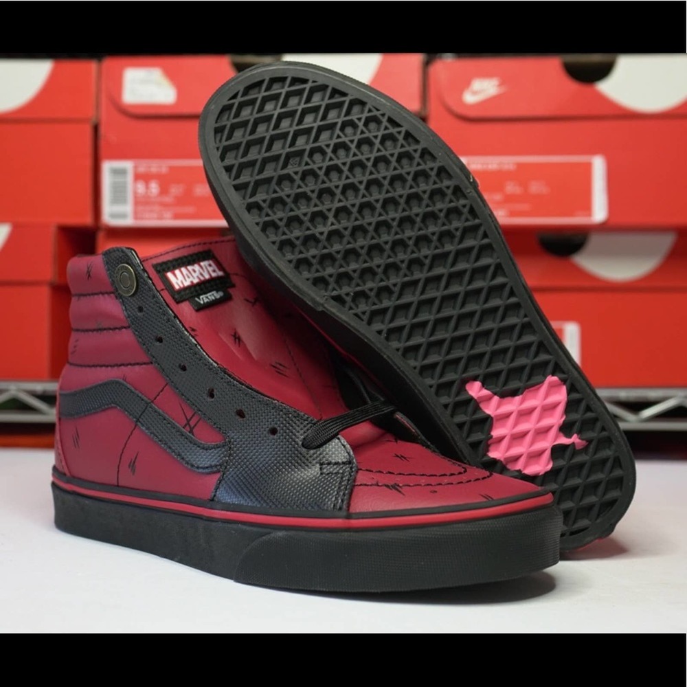 Vans x Marvel Deadpool Red Black Sk8-Hi